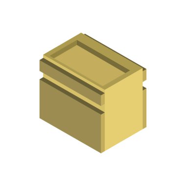 Tek izole bina simgesinin vektör illüstrasyonu