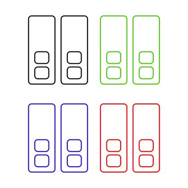 klasör simgesi seti, beyaz arkaplanda renkli dizinler