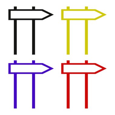 Beyaz arkaplan üzerindeki işaret iletilerinin çizimi 