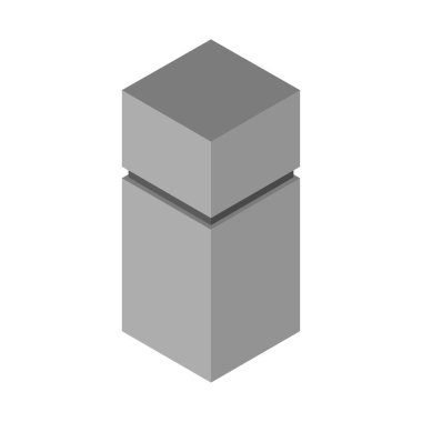 Tek izole bina simgesinin vektör illüstrasyonu