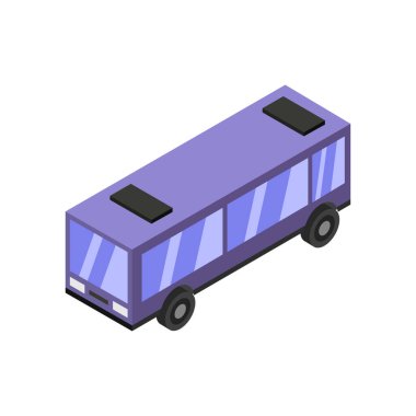 Otobüs vektör simgesi. beyaz arkaplan üzerinde izole edilmiş çizgi film vektör simgesi.        