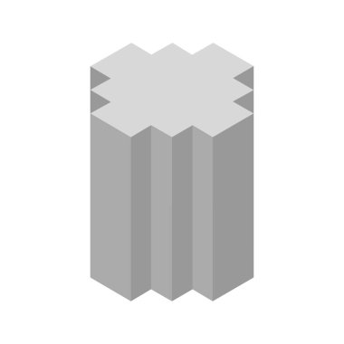 Tek izole bina simgesinin vektör illüstrasyonu