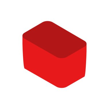 pouf simgesi mobilya düz vektör simgesi