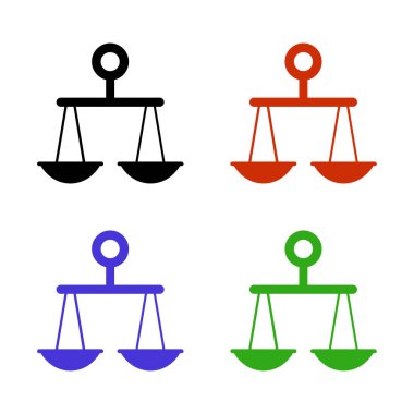 Ölçek simgesi vektör illüstrasyonu ölçülüyor