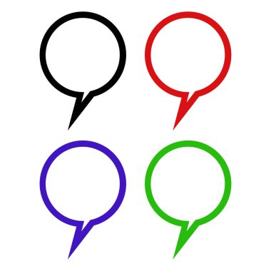 Web ve mobil uygulama tasarımınız için konuşma balonu ikonu vektör illüstrasyon arka planı, ok logosu 