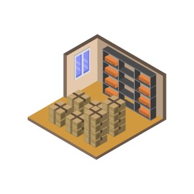 Beyaz arka plan üzerinde ambar simgesi