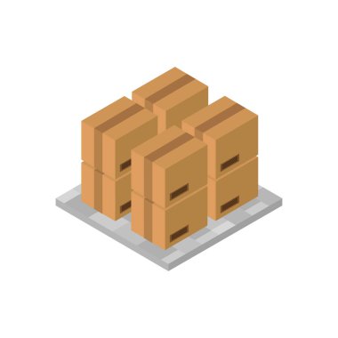 kargo kamyonu izometrik bileşimi