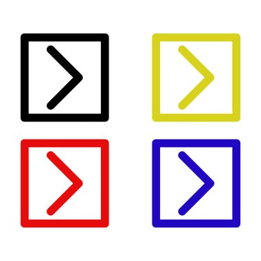 Basit web ok simgeleri vektör resimleme kümesi