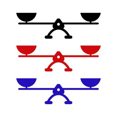 Ölçek simgesi vektör illüstrasyonu ölçülüyor