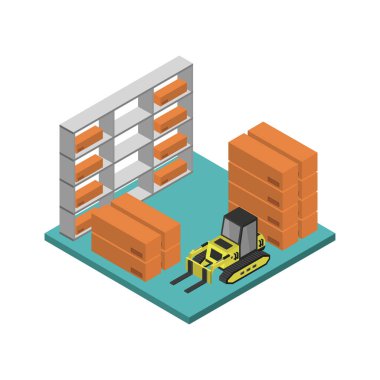 Beyaz arka plan üzerinde ambar simgesi