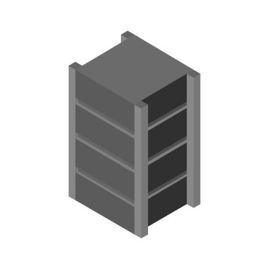 Tek izole bina simgesinin vektör illüstrasyonu