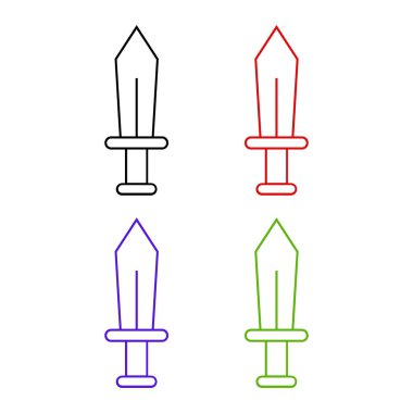 kılıç ağ ikonu vektör illüstrasyonu