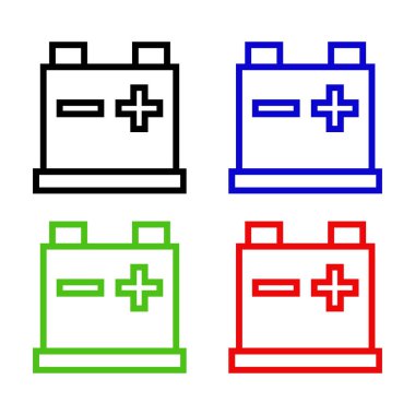 pil simgesi. Pil simgesinin vektör illüstrasyonu