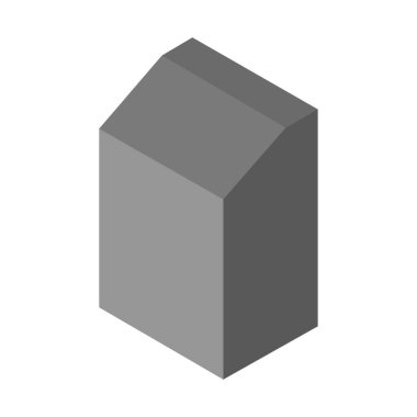 Tek izole bina simgesinin vektör illüstrasyonu