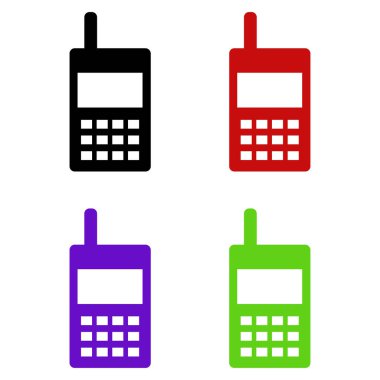 Satır radyo simgesini beyaz arkaplanda izole et. Simgeleri ayarla. vektör. 