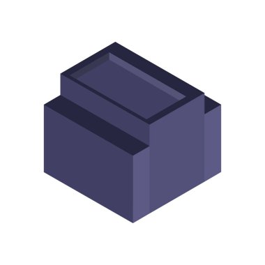 Tek izole bina simgesinin vektör illüstrasyonu