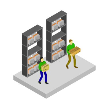 Beyaz arka plan üzerinde ambar simgesi