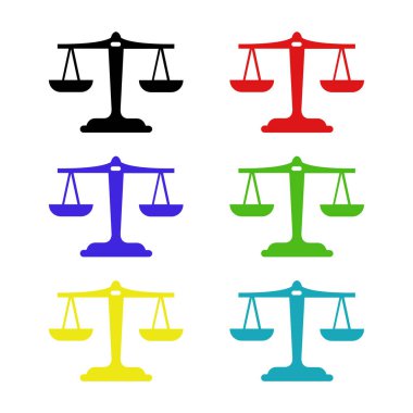 Ölçek simgesi vektör illüstrasyonu ölçülüyor