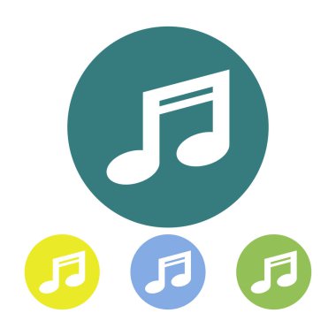 Müzik simgesi vektör illüstrasyonu