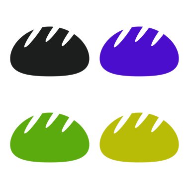 Beyaz arka planda izole edilmiş renkli bir somun.