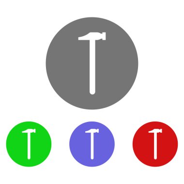 Çekiç ikonu vektör illüstrasyonu