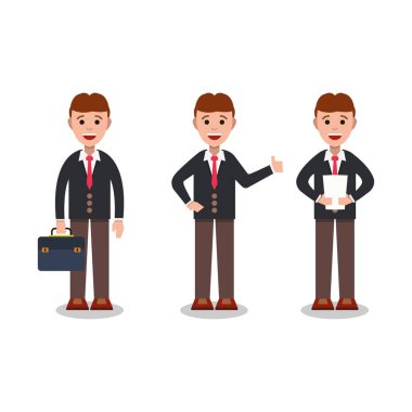 İş adamı simgesi vektör illüstrasyonu 