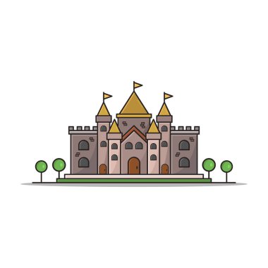 kale ikonu vektör illüstrasyonu