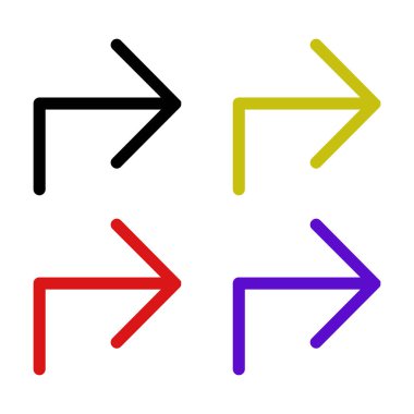 Basit web ok simgeleri vektör resimleme kümesi