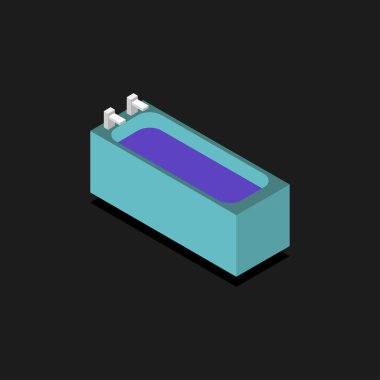 Küvet. Web simgesi basit illüstrasyon