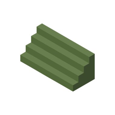 3D iç merdiven. Vektör basamakları koleksiyonu. Arkaplanda iç görüntü için merdiven.