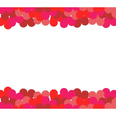 Beyaz arkaplanda kırmızı kalpler