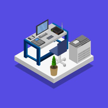 Isometric ofis iç tasarımı