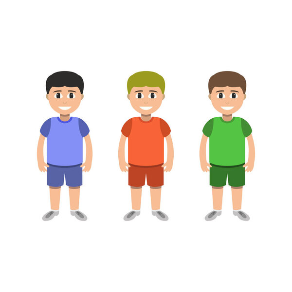 kids vector icons cartoon characters 