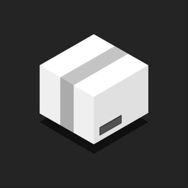 beyaz arkaplanı olan kutu