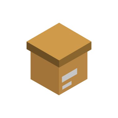 karton kutu teslim ikonu vektör illüstrasyon grafik tasarımı