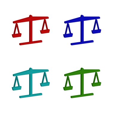 Beyaz arkaplanda renk ölçeklendirme simgesi. vektör illüstrasyonu