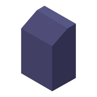 Tek izole bina simgesinin vektör illüstrasyonu