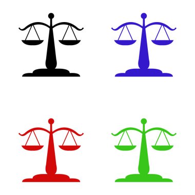 Ölçek simgesi vektör illüstrasyonu ölçülüyor