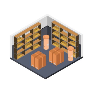 izometrik ikon vektör çizimi