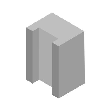 Tek izole bina simgesinin vektör illüstrasyonu