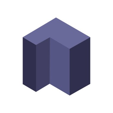 Tek izole bina simgesinin vektör illüstrasyonu