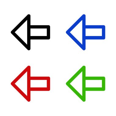 Basit web ok simgeleri vektör resimleme kümesi