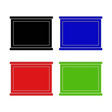 Okul yönetim kurulu simgesi, illüstrasyon beyaz üzerine izole edildi