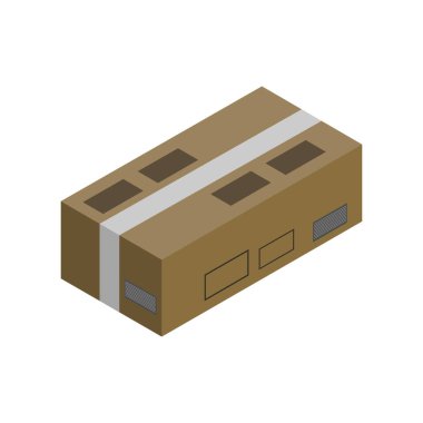 karton kutu, dağıtım simgesi, paket vektör illüstrasyonu 