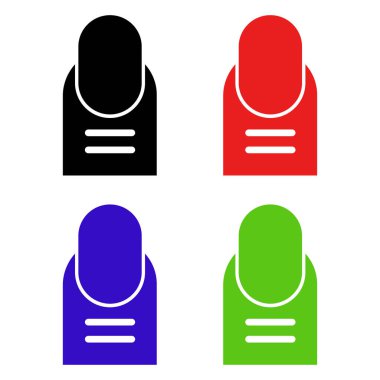 Beyaz arkaplanda 4 tırnak simgesi