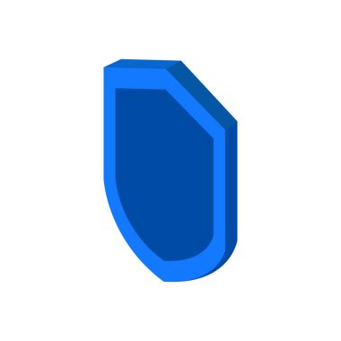 Kalkan yassı ikon vektör çizimi