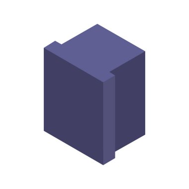 Tek izole bina simgesinin vektör illüstrasyonu