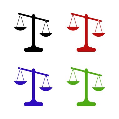 Ölçek simgesi vektör illüstrasyonu ölçülüyor