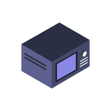 mikrodalga fırın ikonu vektör çizimi