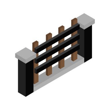 çit izole edilmiş simge tasarımı, vektör illüstrasyon grafiği